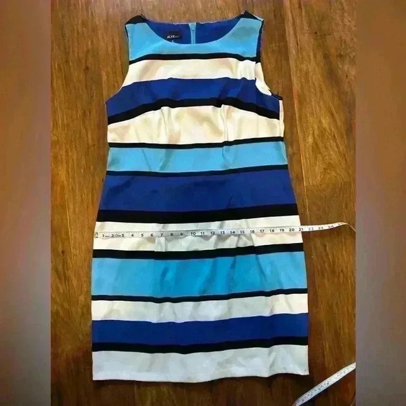 ALYX Women’s Blue Striped Dress Size 18 - Picture 7 of 7